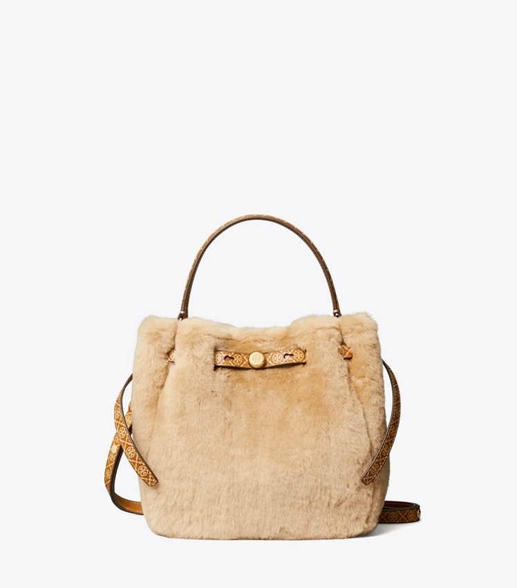 Tory Burch Romy Shearling Bucket Bag
