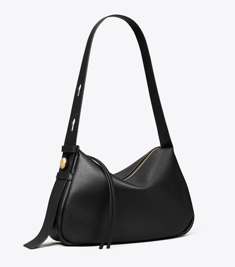 Tory Burch designer shoulder bags Romy Shoulder Bag in Black angle