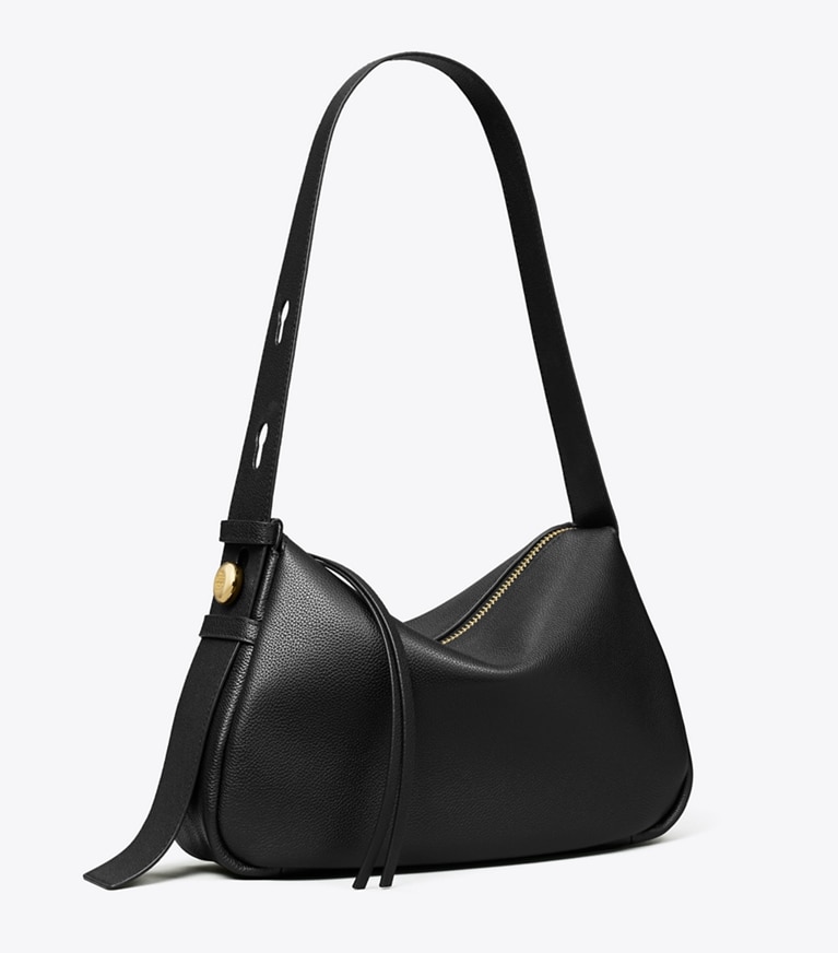 Tory Burch designer shoulder bags Romy Shoulder Bag in Black angle