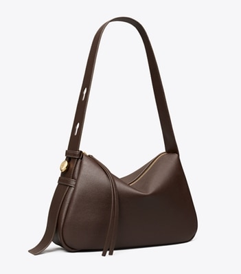Tory Burch designer shoulder bags Romy Shoulder Bag in Deep Brown angle