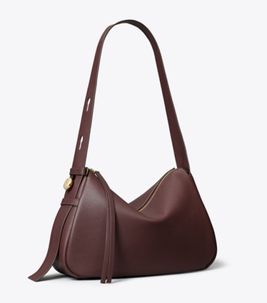 Tory Burch designer shoulder bags Romy Shoulder Bag in Dark Carmine angle