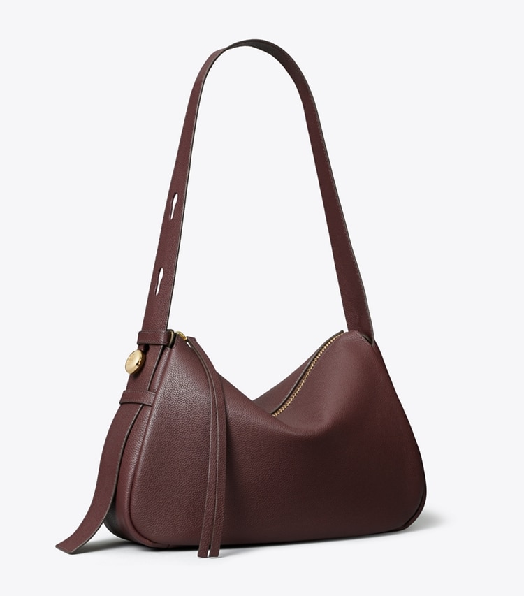 Tory Burch designer shoulder bags Romy Shoulder Bag in Dark Carmine angle