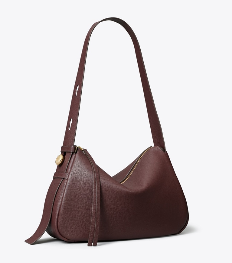 Tory Burch designer shoulder bags Romy Shoulder Bag in Dark Carmine angle