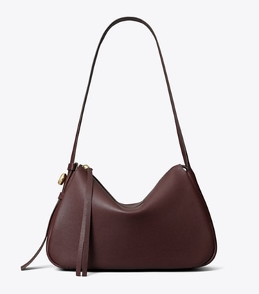 Tory Burch designer shoulder bags Romy Shoulder Bag in Dark Carmine front