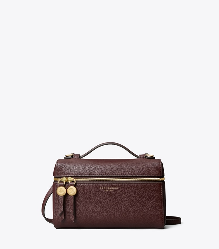 Tory Burch Romy Slim Top Handle Bag — Dark Carmine