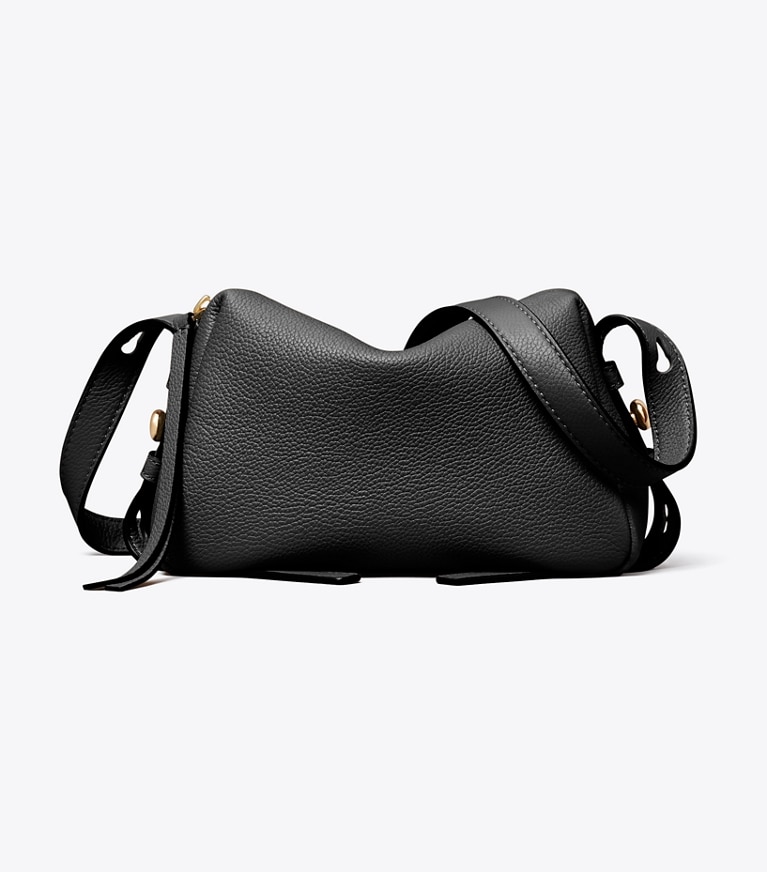 Tory Burch designer クロスボディバッグ ロミー ソフト クロスボディバッグ in BLACK front