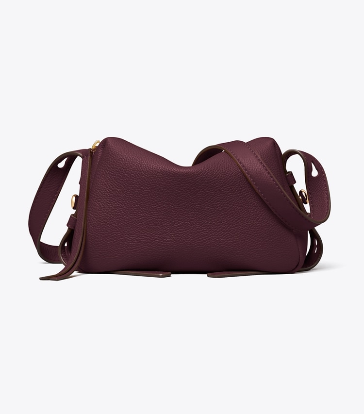 Tory Burch designer crossbody bags Romy Soft Crossbody Bag in Dark Carmine front