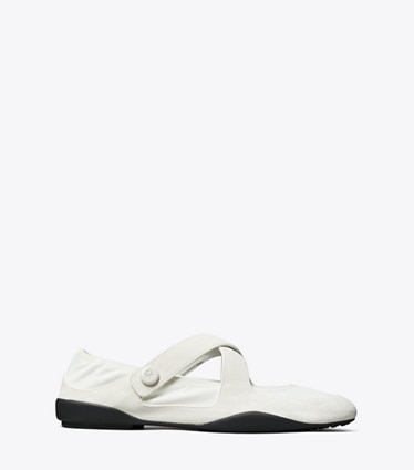 Tory Burch designer sneakers Romy Sport Mary Jane in WHITE side