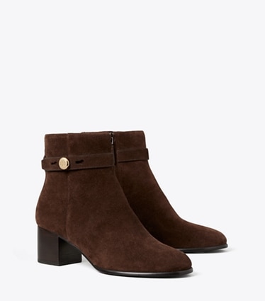 Tory Burch designer stiefeletten Romy Stiefelette in DARK COCOA angle