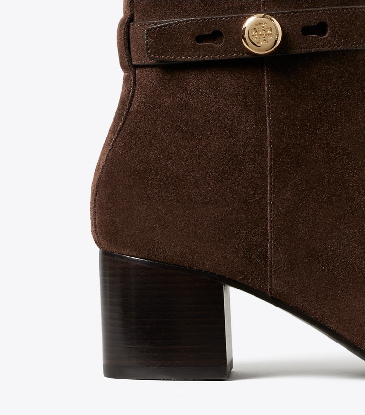 Tory Burch designer stiefeletten Romy Stiefelette in DARK COCOA detail