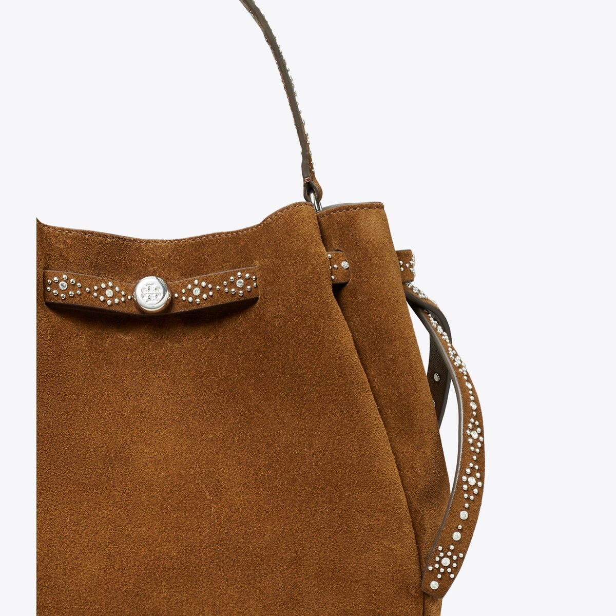 ROMY STUDDED SUEDE BUCKET BAG - thumbnail 5