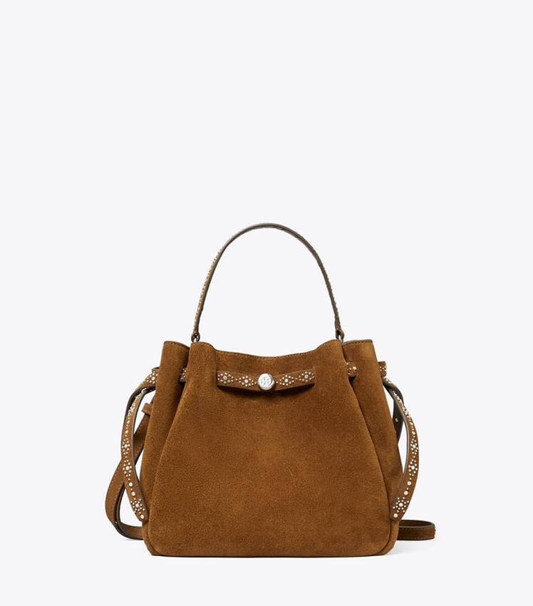 Tory Burch Romy Studded Suede Bucket Bag