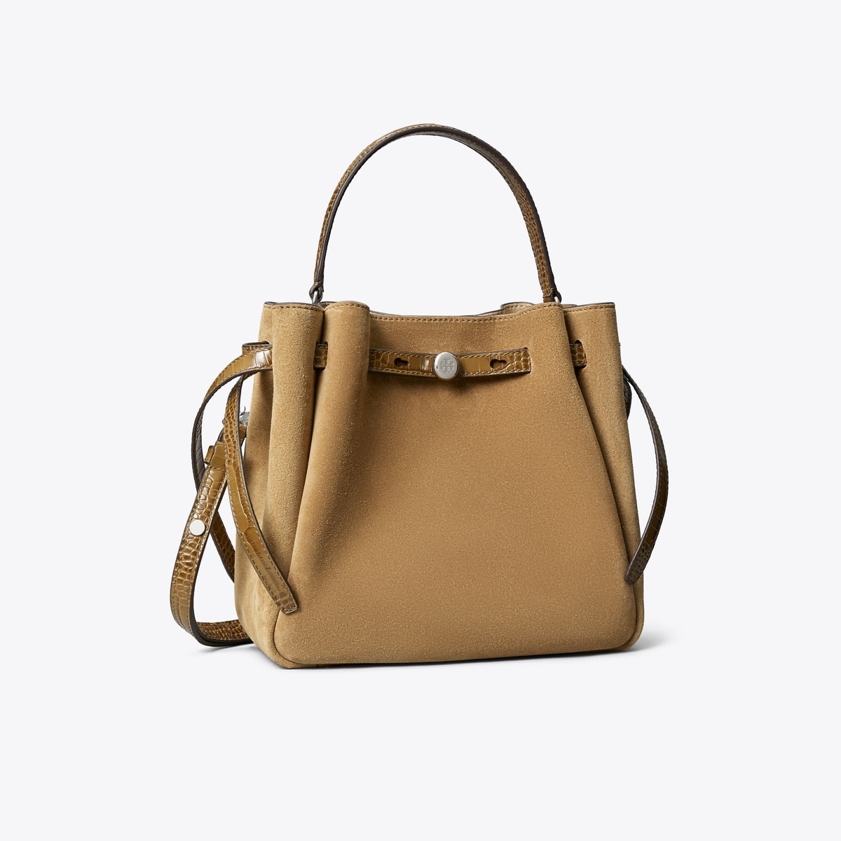 Romy Suede Bucket Bag: Women's Designer Crossbody Bags | Tory Burch
