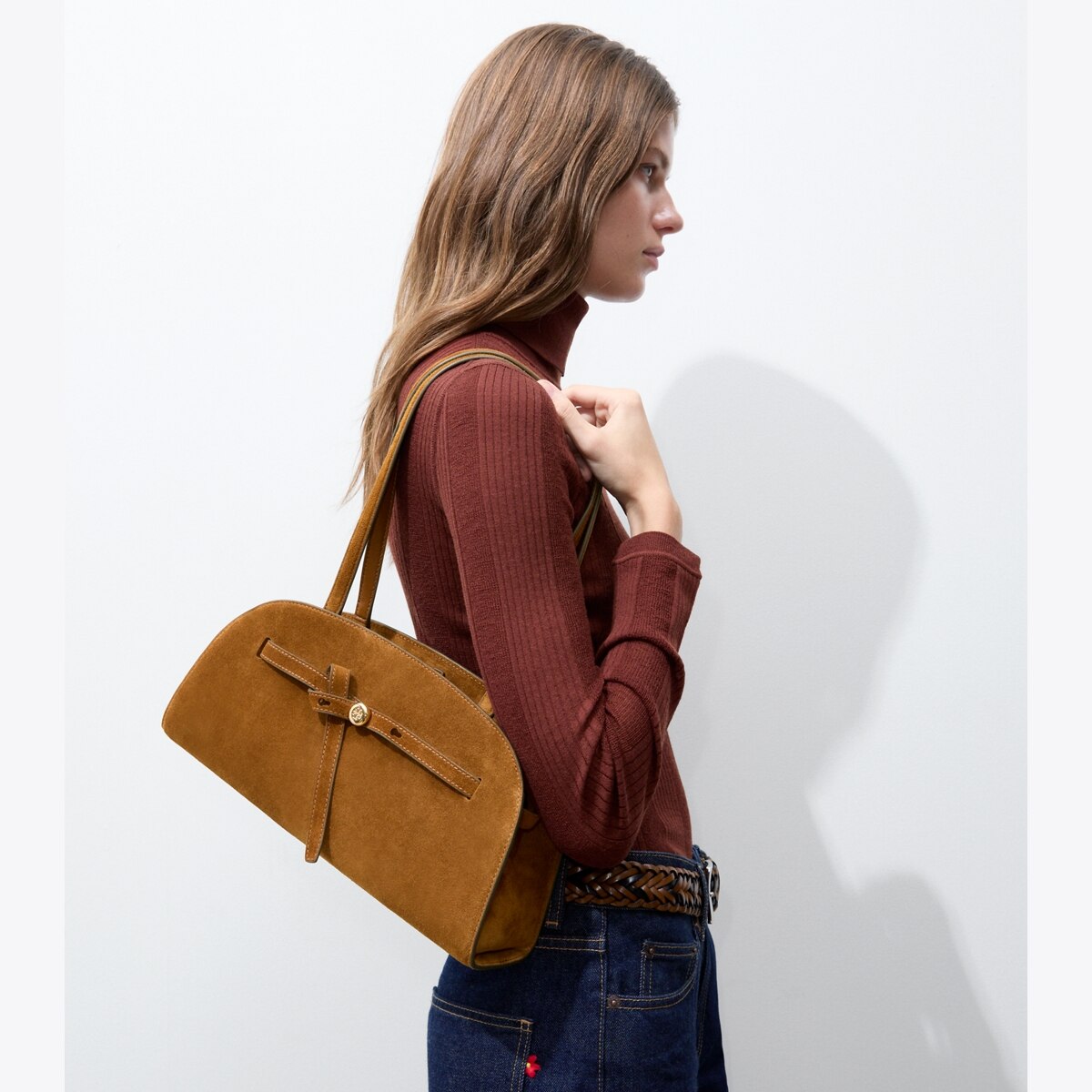 ROMY SUEDE EAST-WEST BAULETTO - thumbnail 2