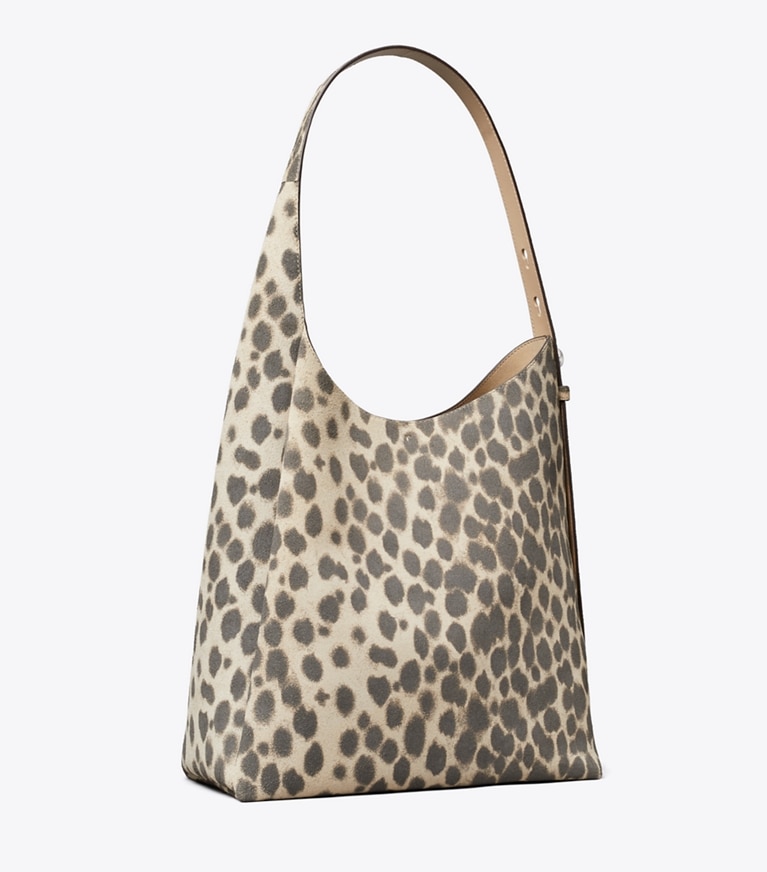 Tory Burch designer shoulder bags Romy Suede Hobo Bag in Cheetah Spots additional
