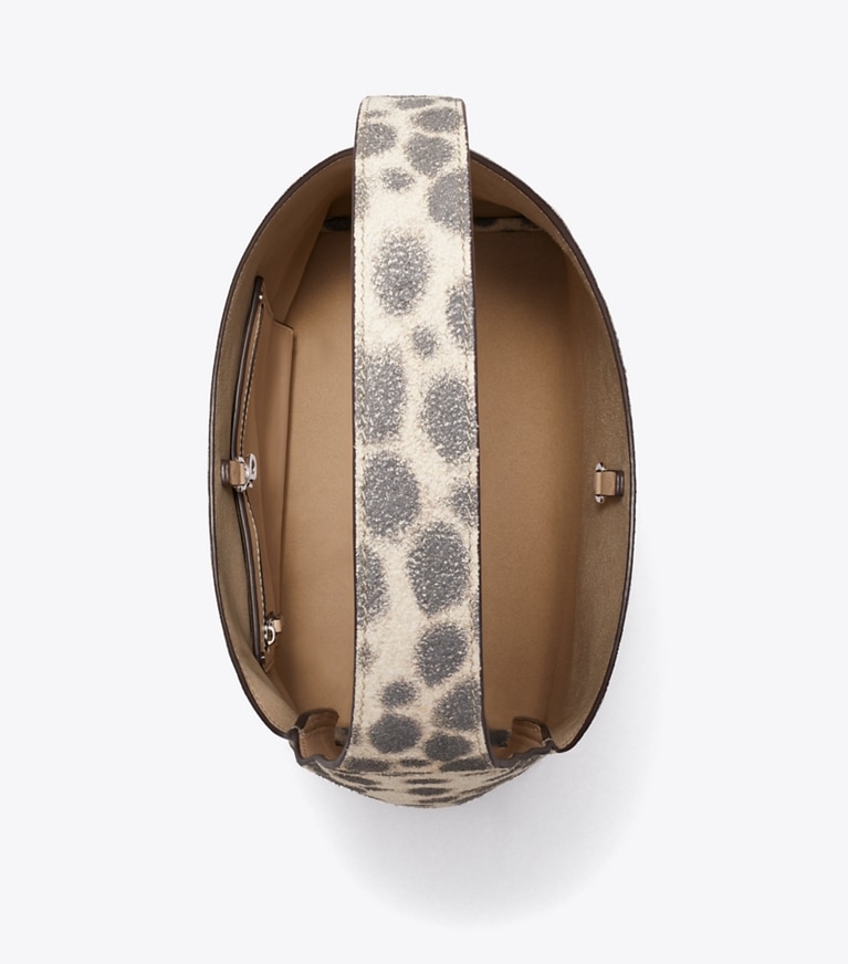 Tory Burch designer shoulder bags Romy Suede Hobo Bag in Cheetah Spots overhead