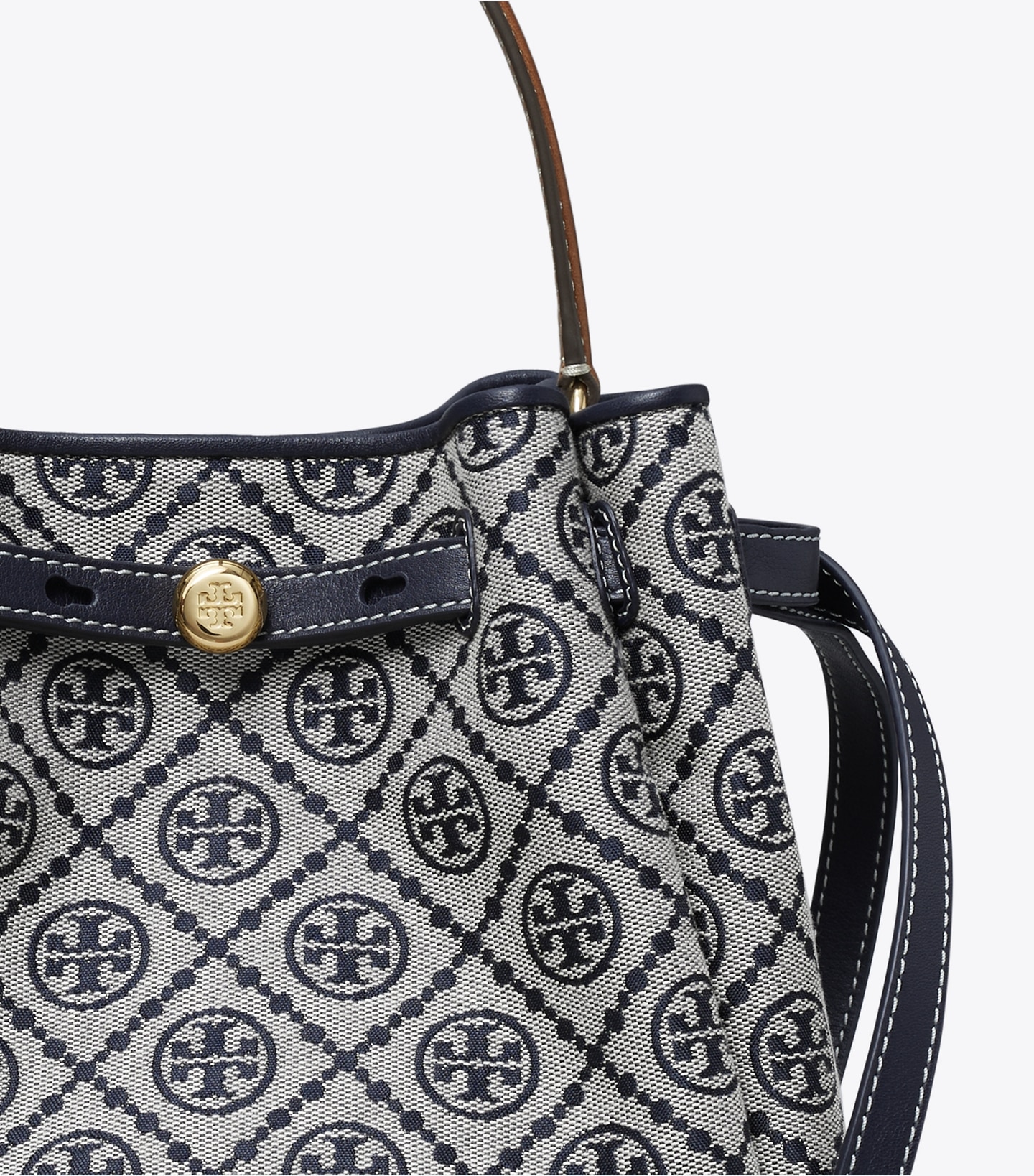 Romy T Monogram Bucket Bag