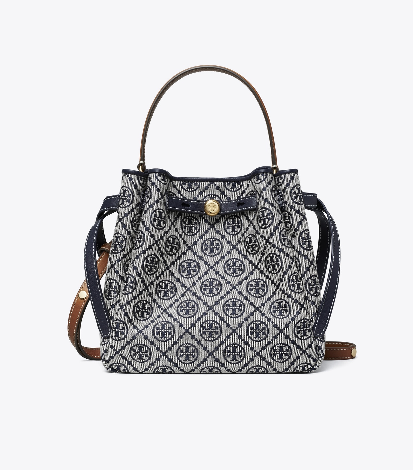 Romy T Monogram Bucket Bag