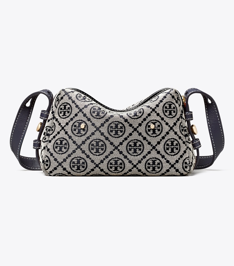 Tory Burch designer crossbody bags Romy T Monogram Soft Crossbody Bag in Tory Navy back