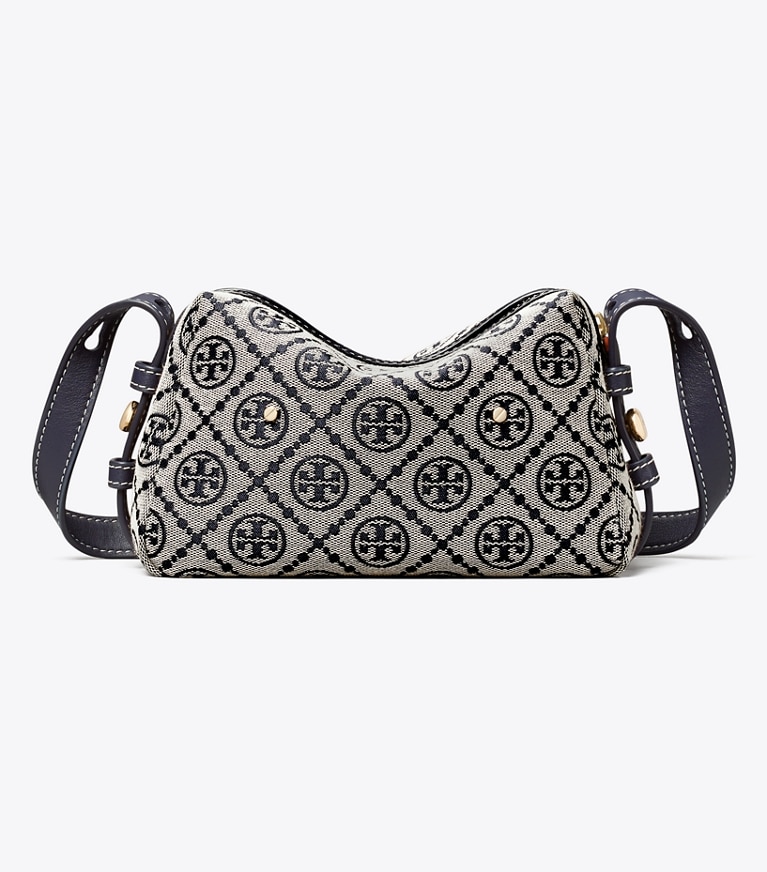 Tory Burch designer crossbody bags Romy T Monogram Soft Crossbody Bag in Tory Navy back