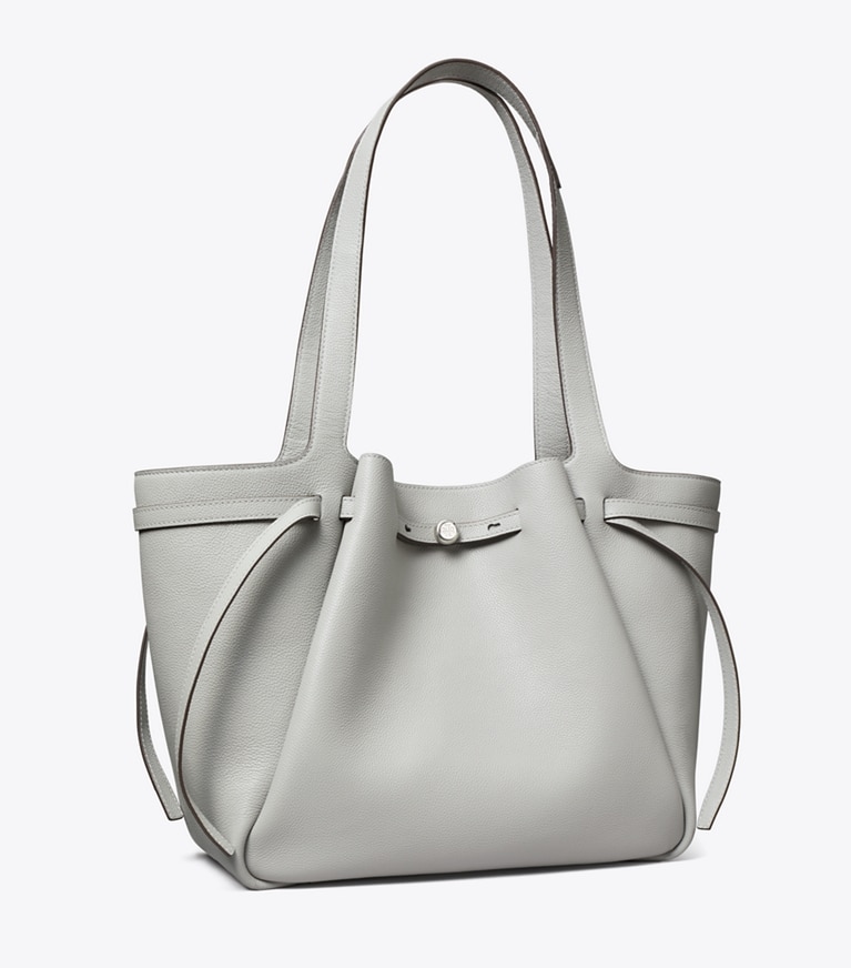 Tory Burch designer トートバッグ ロミー トートバッグ in Light Granite angle