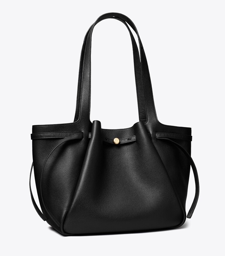 Tory Burch designer tote bags Romy Tote Bag in Black angle