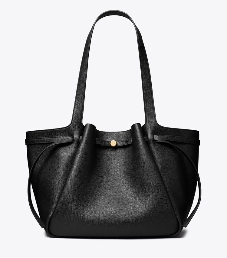 Tory Burch designer tote bags Romy Tote Bag in Black front