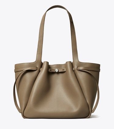 Tory Burch designer tote bags Romy Tote Bag in Wild Mushroom front