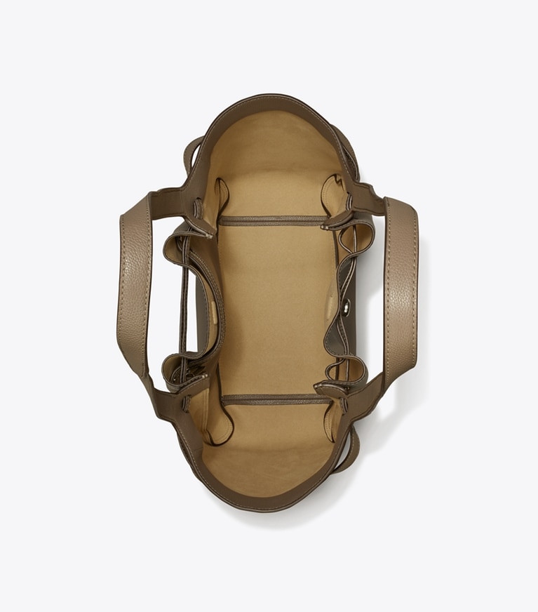 Tory Burch designer tote bags Romy Tote Bag in Wild Mushroom angle