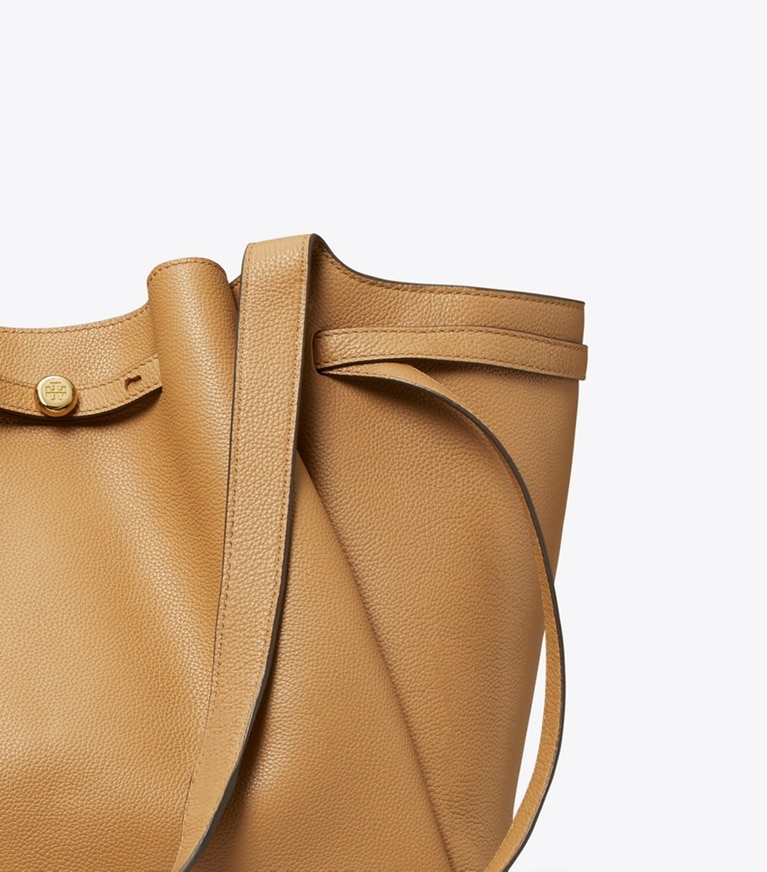 Tory Burch designer tote bags Romy Tote in Tiramisu angle