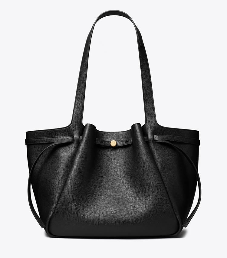 Tory Burch designer tote bags Romy Tote in Black front