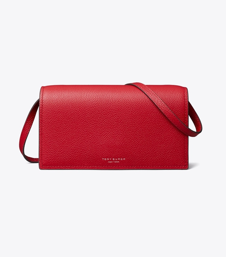 Tory Burch designer mini bags Romy Wallet Crossbody in Tory Red front