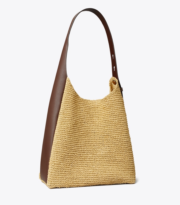 Tory Burch designer hobo bags Romy Woven Hobo Bag in Natural additional