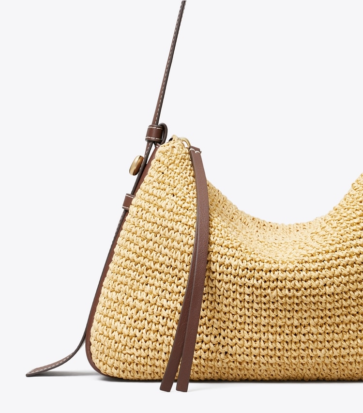 Tory Burch designer shoulder bags Romy Woven Shoulder Bag in Natural detail