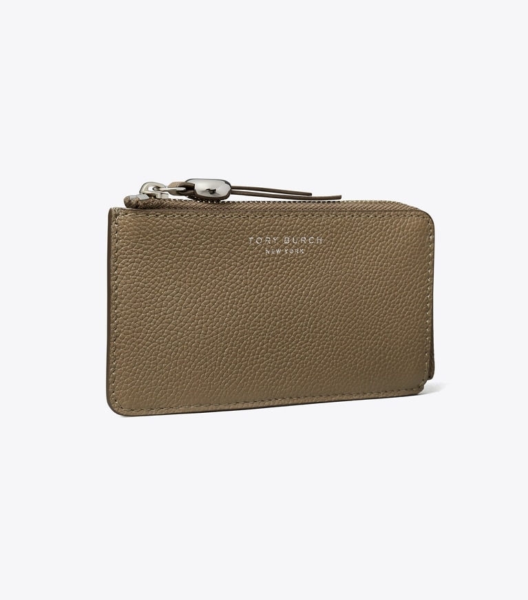 Tory Burch designer カードケース ロミー ジップカードケース in Wild Mushroom angle