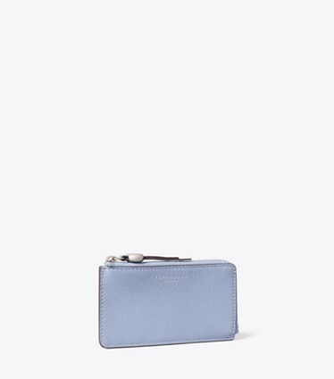 Tory Burch designer カードケース ロミー ジップカードケース in Steel Blue angle