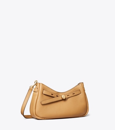 Tory Burch designer crossbody bags Romy Zip Top Crossbody in Tiramisu angle