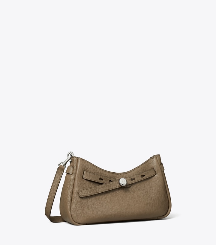 Tory Burch designer クロスボディバッグ ロミー ジップトップ クロスボディ in Wild Mushroom angle