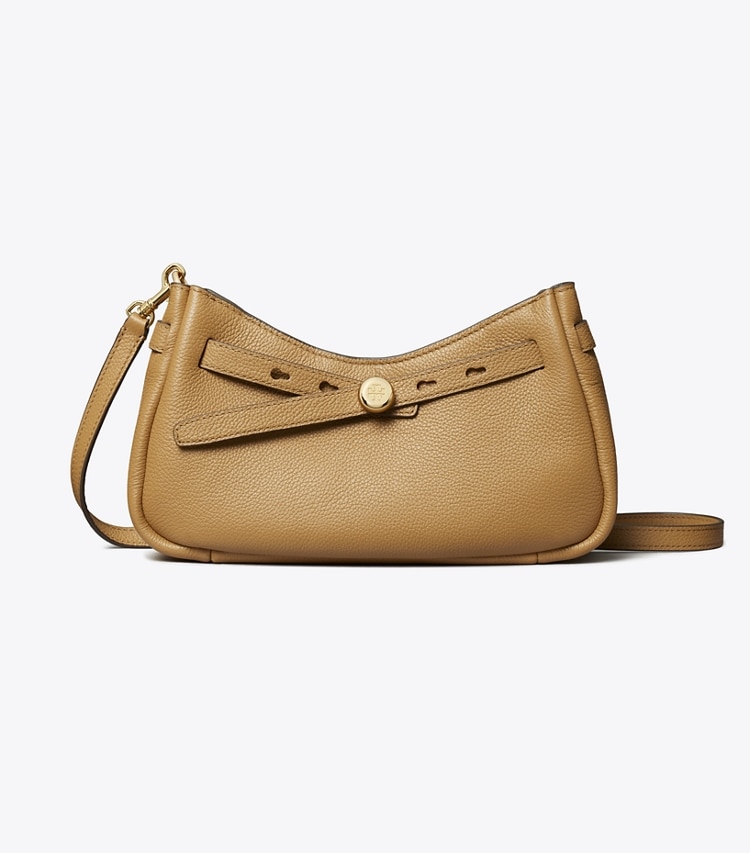 Tory Burch designer crossbody bags Romy Zip Top Crossbody in Tiramisu front