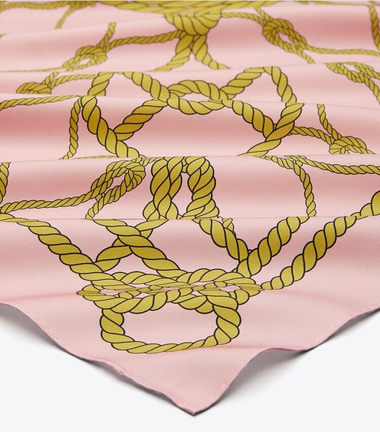 Rope Logo Silk Square: Women's Designer Scarves | Tory Burch