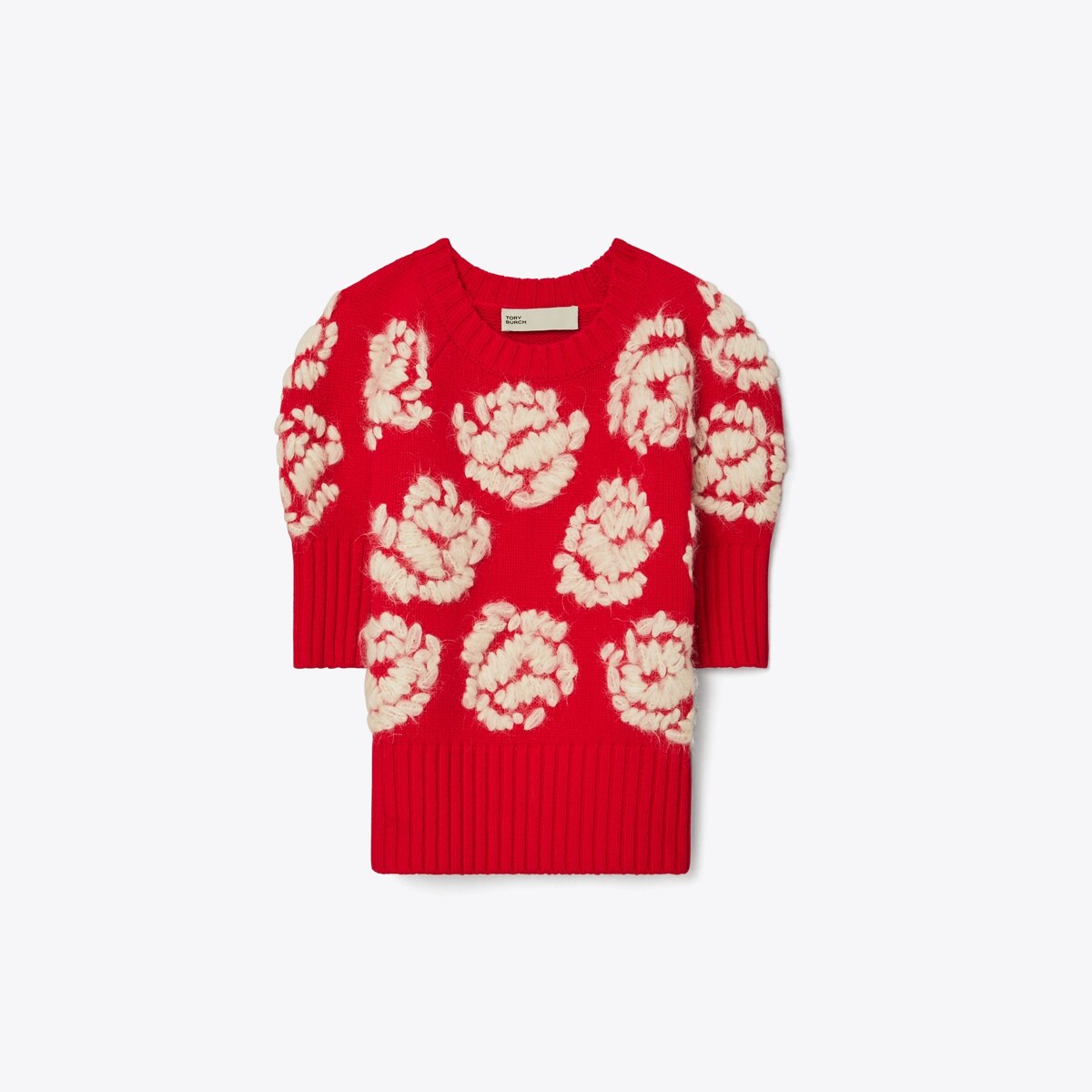 Rose-Embroidered Sweater: Women's Designer Sweaters | Tory Burch
