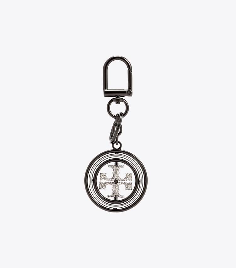 Rotating Embellished Logo Key Ring: Women's Designer Bag Charms & Key ...