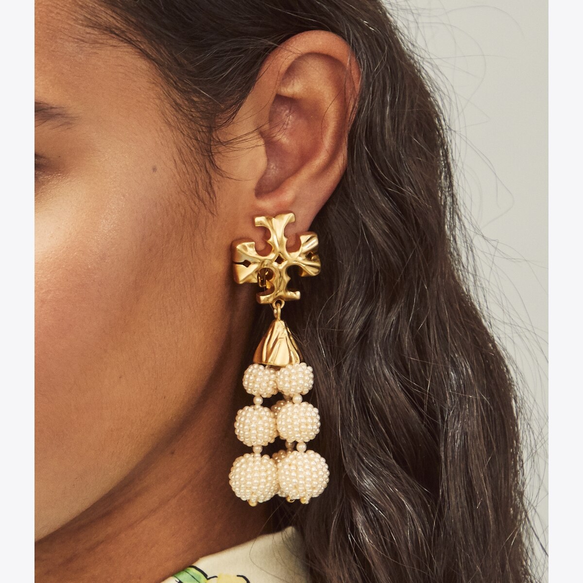 Roxanne Beaded Tassel Earring: Women's Designer Earrings