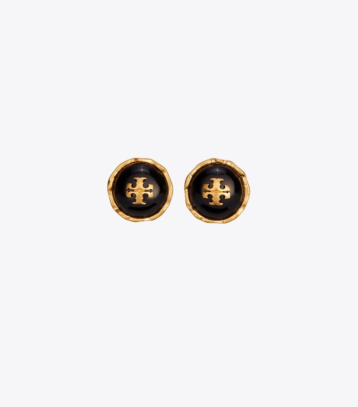 tory burch circle logo earrings