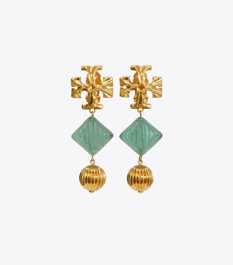 Roxanne Double-Drop Clip-On Earring: Women's Designer Earrings