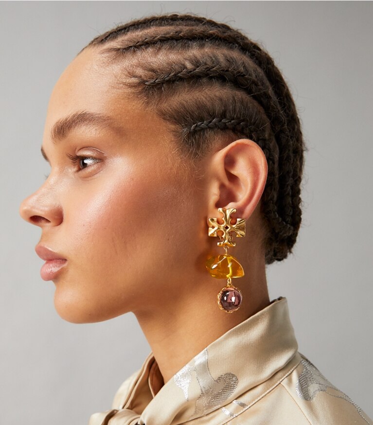 Roxanne Double-Drop Earring: Women's Designer Earrings | Tory Burch