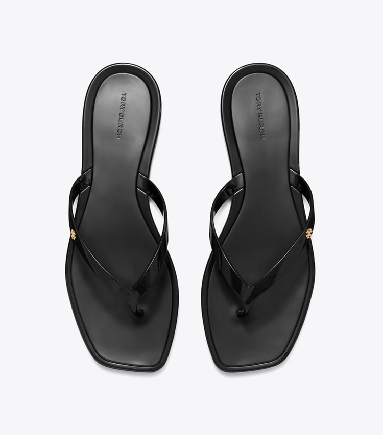 Tory Burch designer sandals Roxanne Flip-Flop in PERFECT BLACK overhead