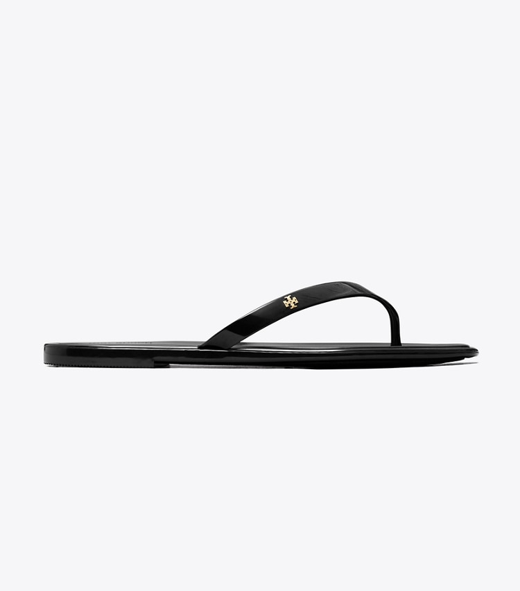Tory Burch designer sandals Roxanne Flip-Flop in PERFECT BLACK side
