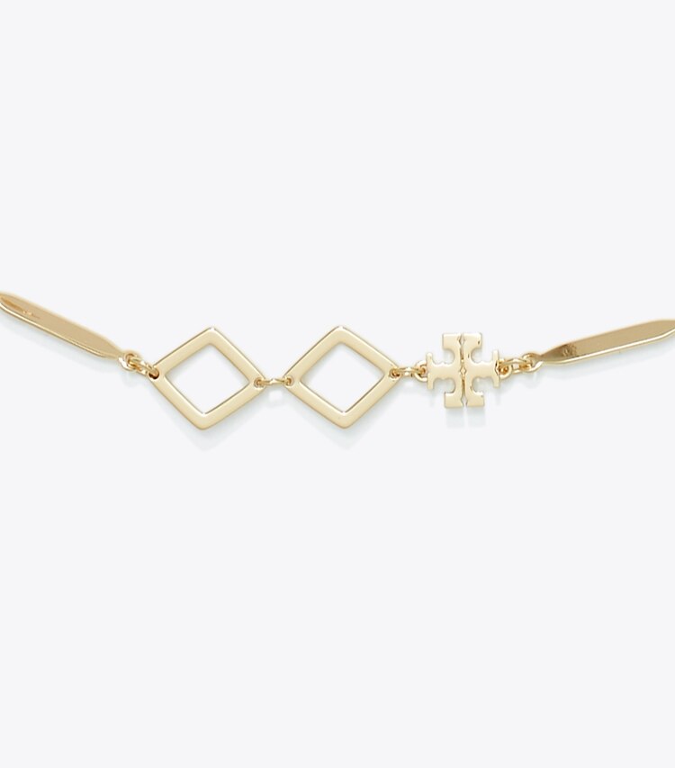 Tory Burch designer necklaces Roxanne Geo Necklace in Tory Gold detail
