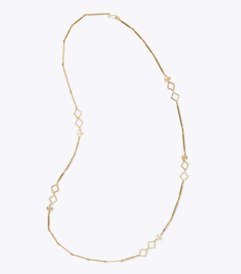 Tory Burch designer necklaces Roxanne Geo Necklace in Tory Gold front